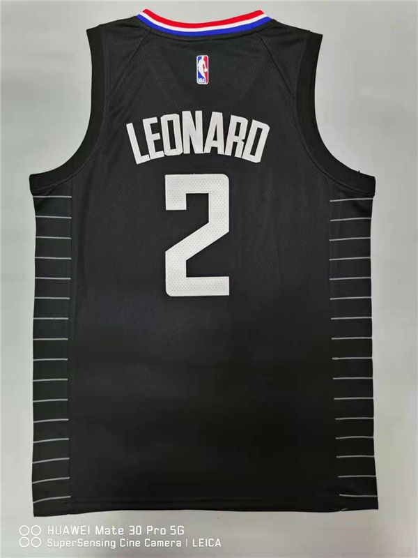 Men Los Angeles Clippers #2 Leonard Black 2021 Game NBA Jersey